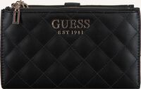 Zwarte GUESS Portemonnee MELISE SLG DBL ZIP ORGANIZER - medium