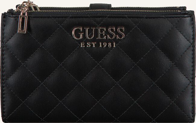 Zwarte GUESS Portemonnee MELISE SLG DBL ZIP ORGANIZER Zwarte GUESS Portemonnee MELISE SLG DBL ZIP ORGANIZER - large