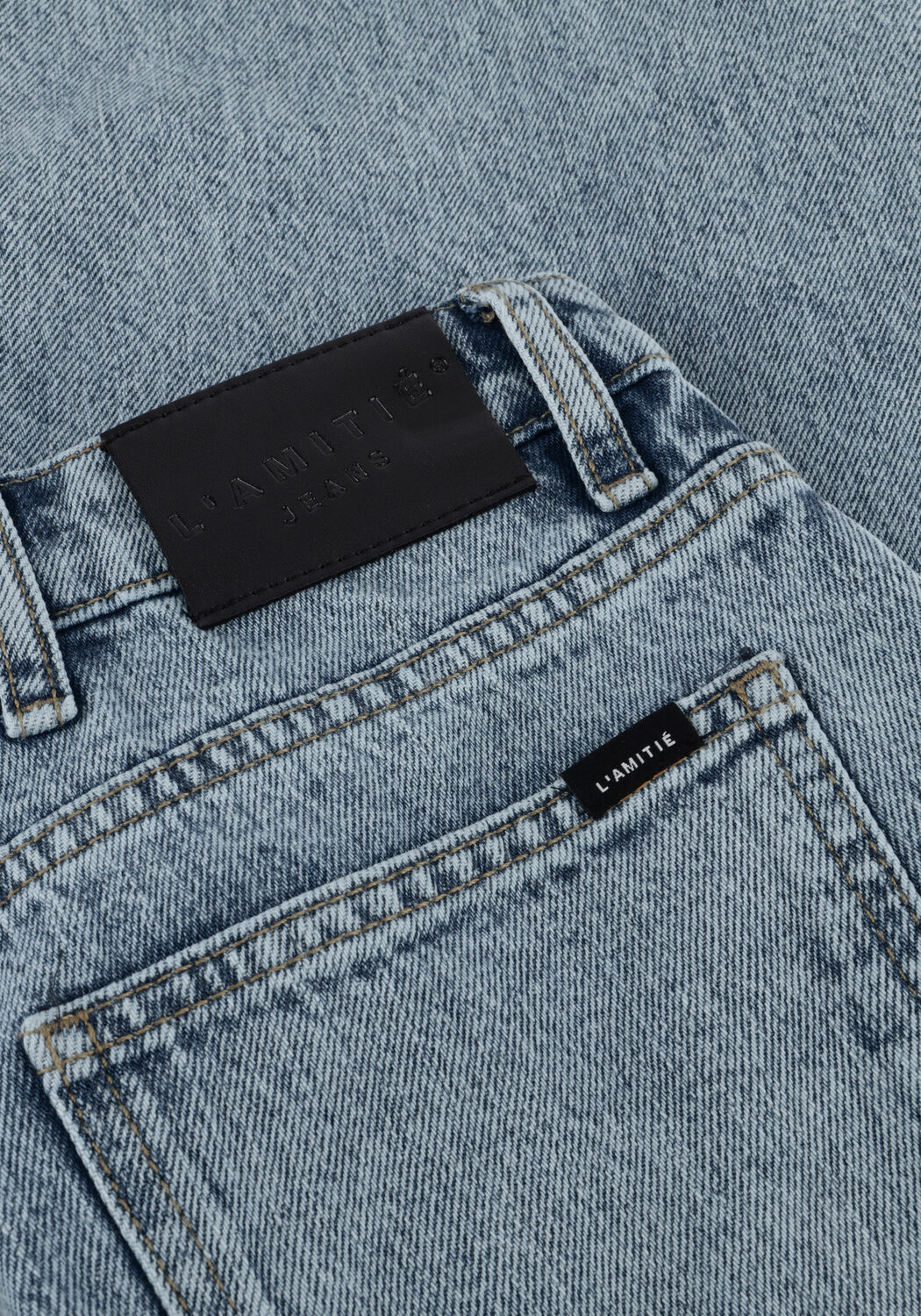 Blauwe HAUTE L'AMITI&Eacute; Broeken DENIM HAREM TALL PANT - large