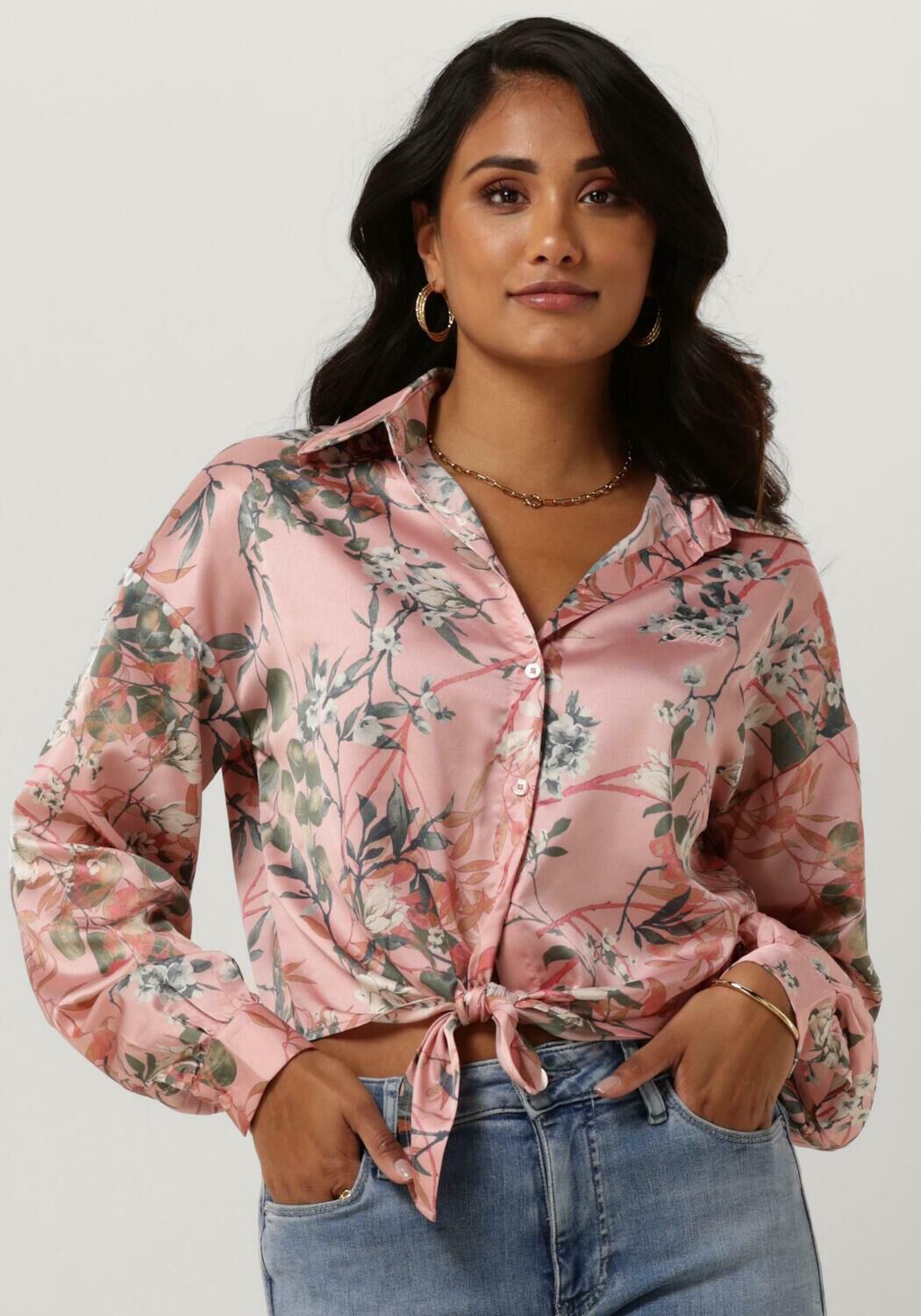 GUESS Dames Blouses Lsbowed Jun Shirt Lichtroze