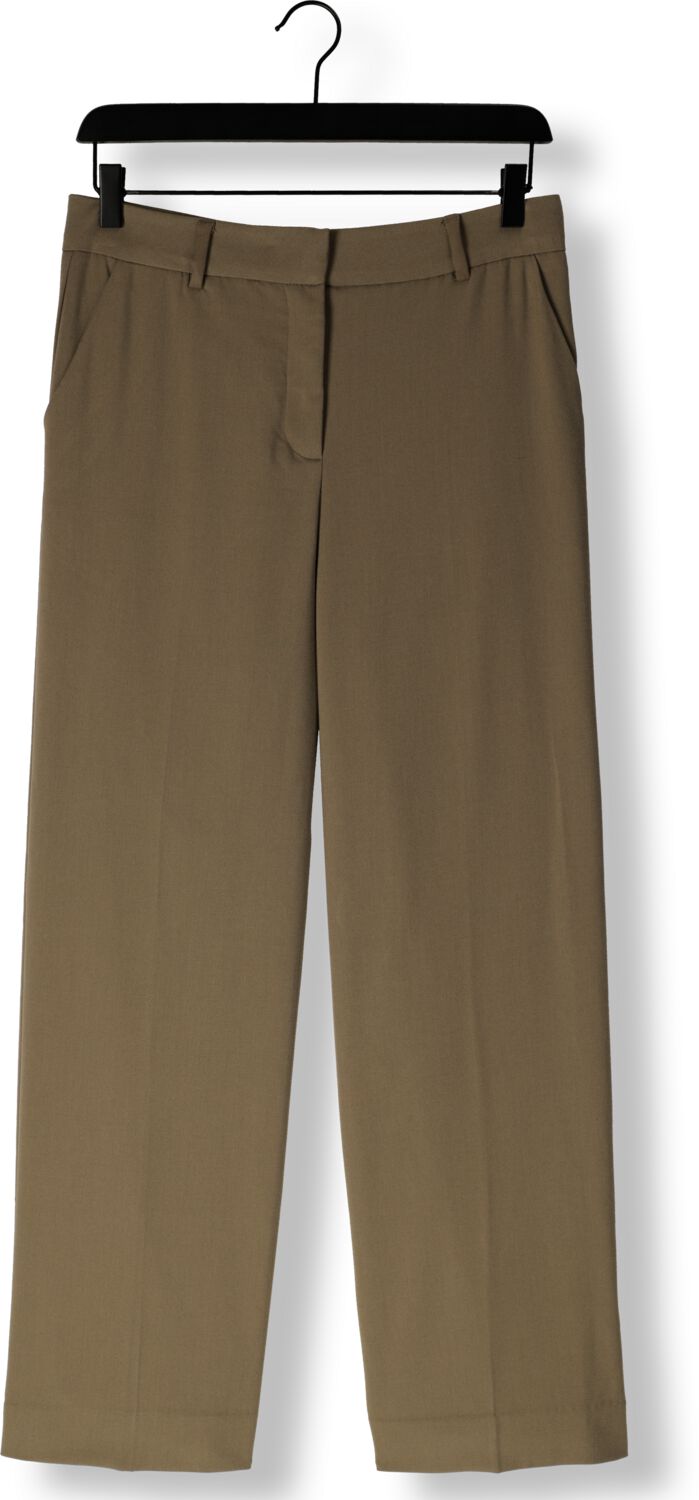 MINUS Dames Broeken Elvera Mid Waist Pant Olijf