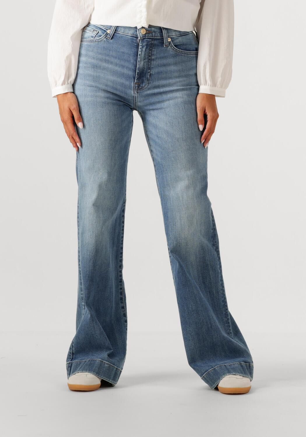 7 FOR ALL MANKIND Dames Jeans Modern Dojo Pine Blauw