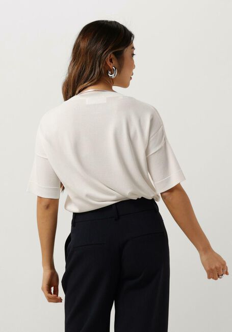 Witte SELECTED FEMME T-shirt SLFWILLE SS KNIT O-NECK - large