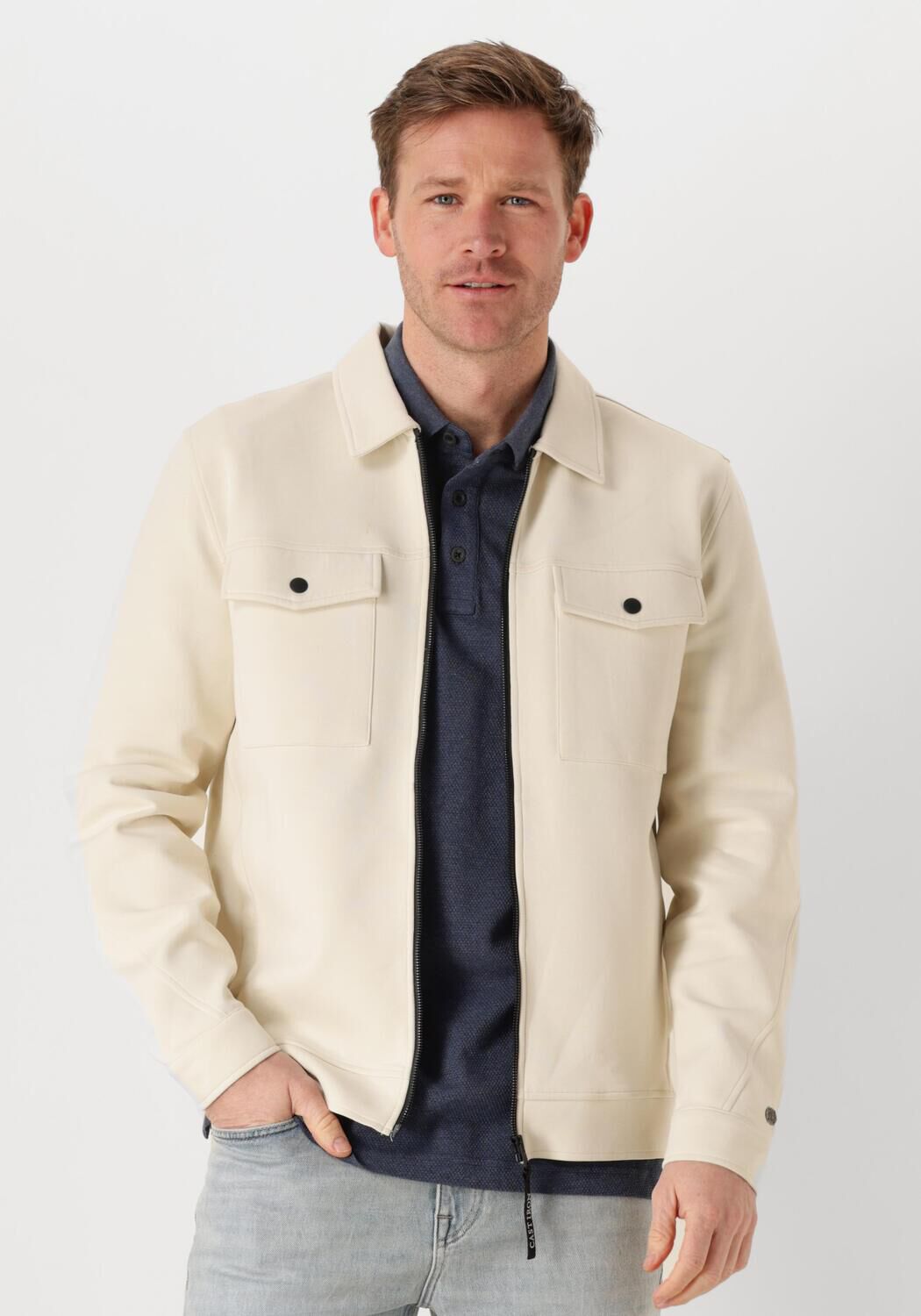 CAST IRON Heren Jassen Zip Jacket Interlock Sweat Beige