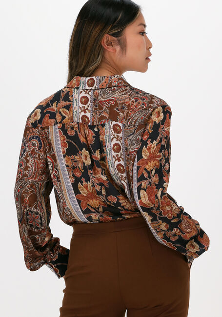 Bruine SUMMUM Blouses BLOUSE FLOWER PRINT - large