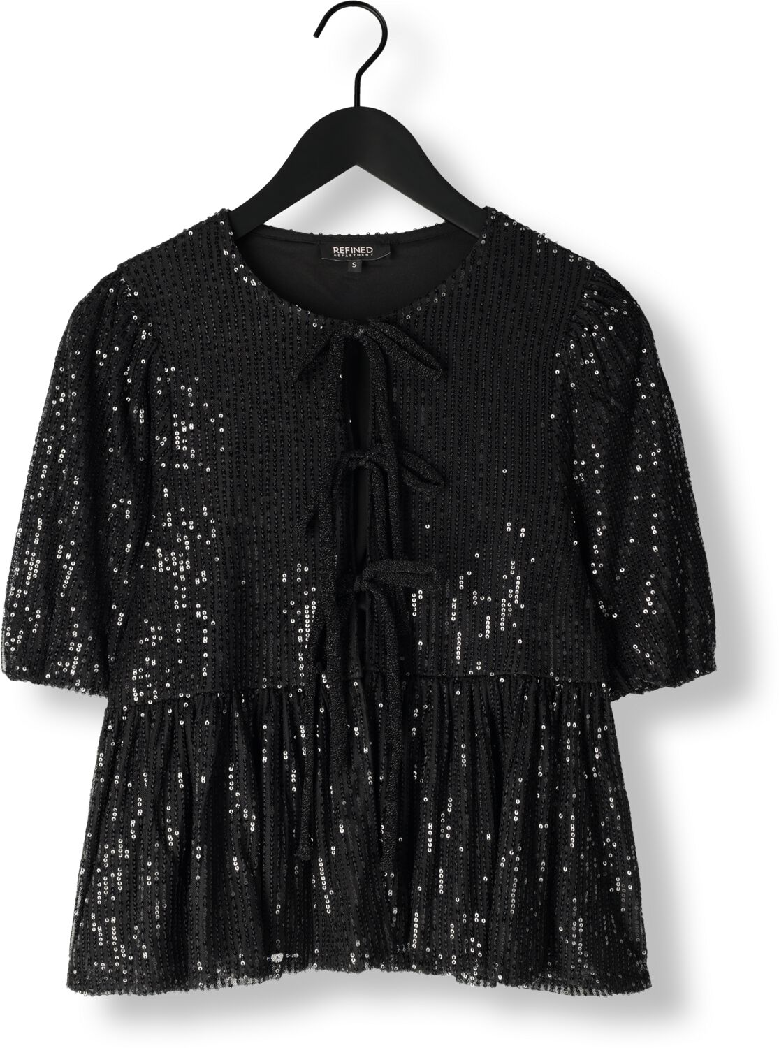 REFINED DEPARTMENT Dames Tops & T-shirts Silva Zwart