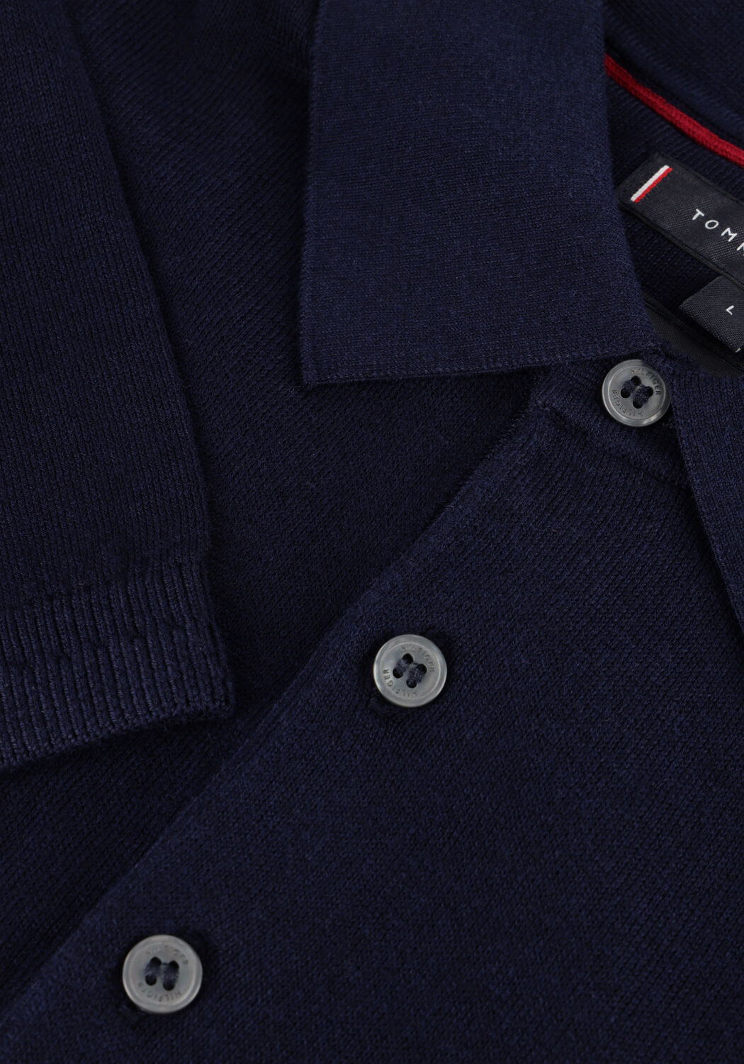 Blauwe TOMMY HILFIGER Polo DC COTTON LYOCELL POLO - large