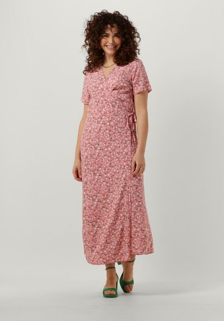 Lichtroze OBJECT Midi jurk OBJEMA ELISE S/S LONG WRAP DRESS - large