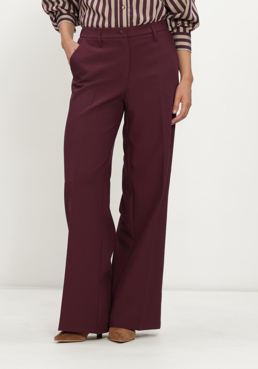 Bordeaux SUMMUM Wijde broek TROUSERS FOAM UNI - large
