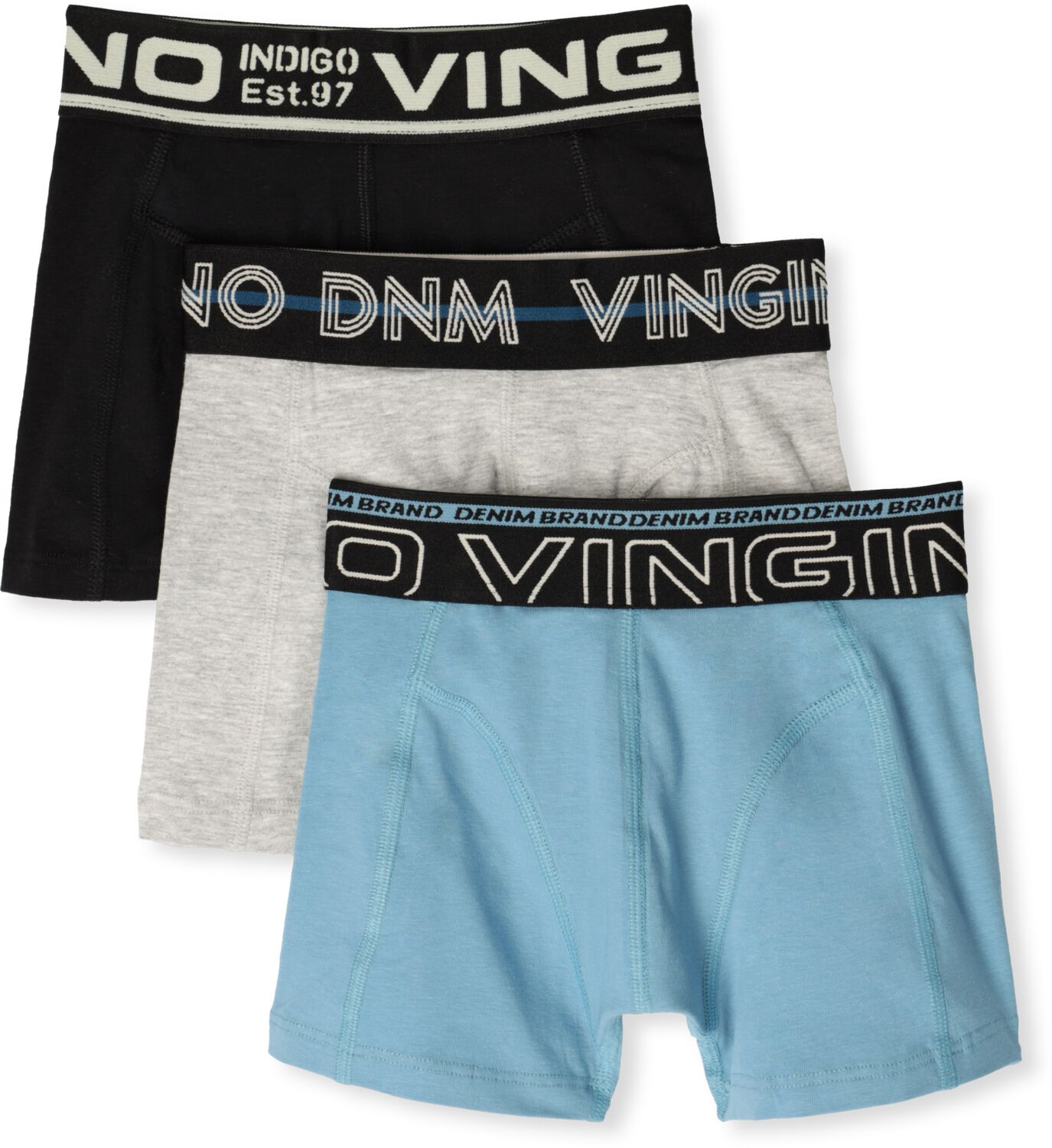 VINGINO Jongens Ondergoed & Nachtkleding B-244 Solid 3-pack Blauw