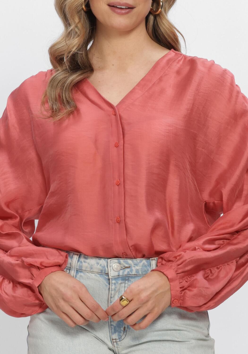 Lichtroze MSCH COPENHAGEN Blouses MSCHRAMONA RIKKELIA VOLUME SHIRT - large