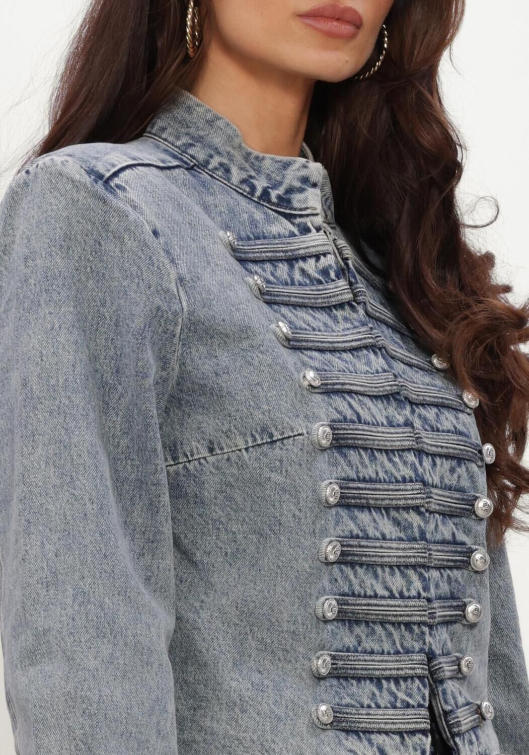 Blauwe CO'COUTURE Spijkerjas JACKSONCC OFFICER DENIM JACKET - large