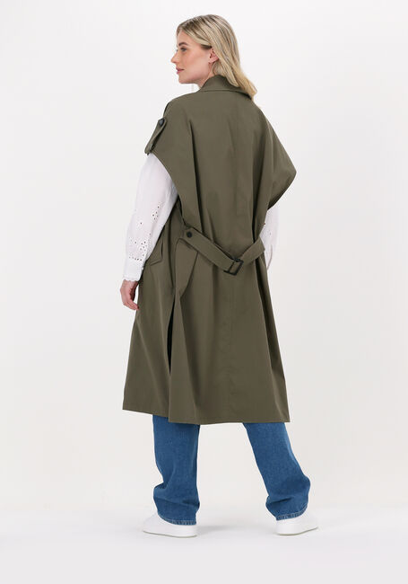 Donkergroene BEAUMONT Trenchcoats SLEEVELESS OVERSIZED TRENCH - large