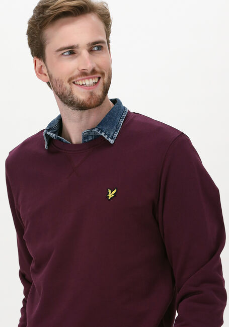 Bordeaux LYLE & SCOTT Trui CREW NECK SWEATSHIRT - large