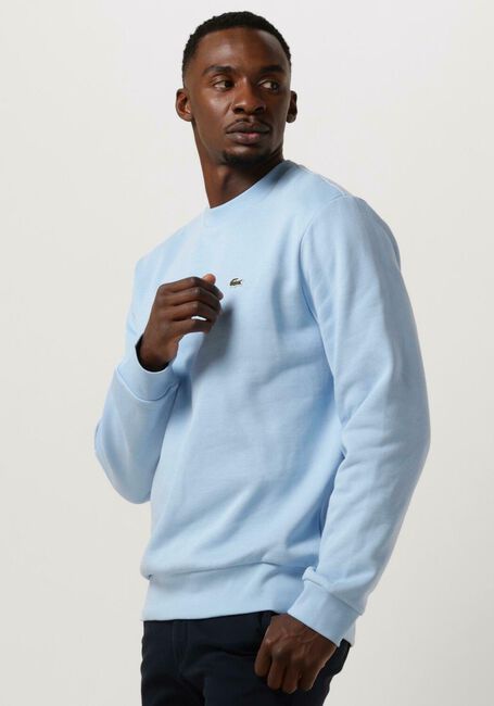 Lichtblauwe LACOSTE Sweater CLASSIC FIT BRUSHED FLEECE SWEATSHIRT - large