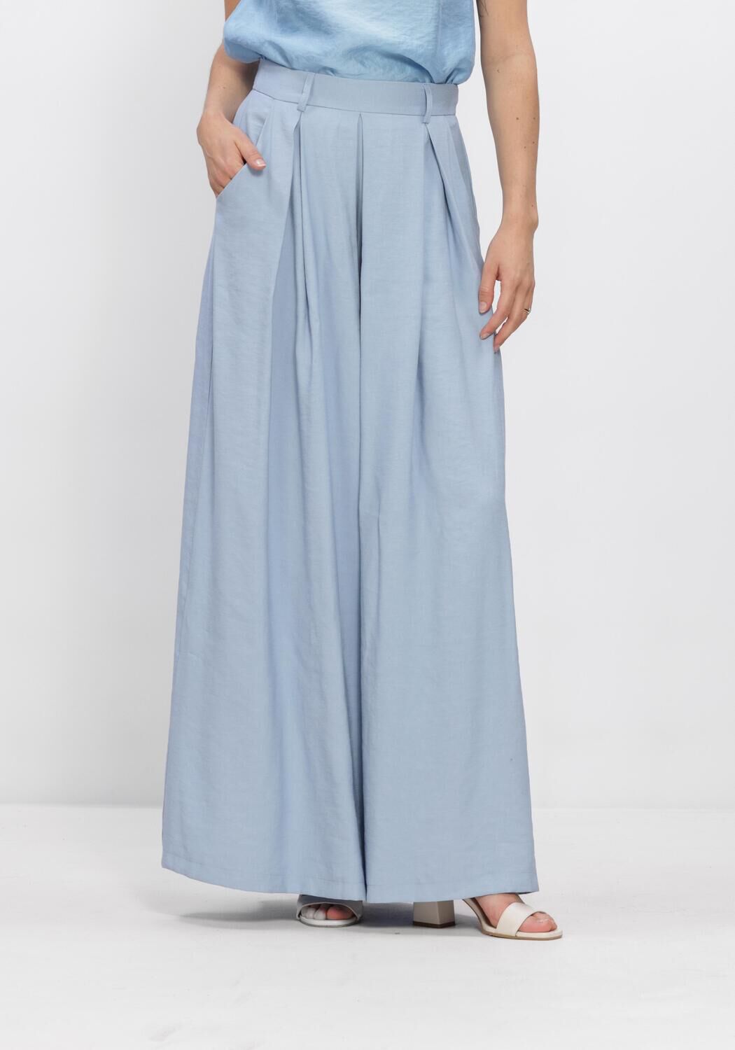 Blauwe ANA ALCAZAR Wijde broek 051941-3842 - large