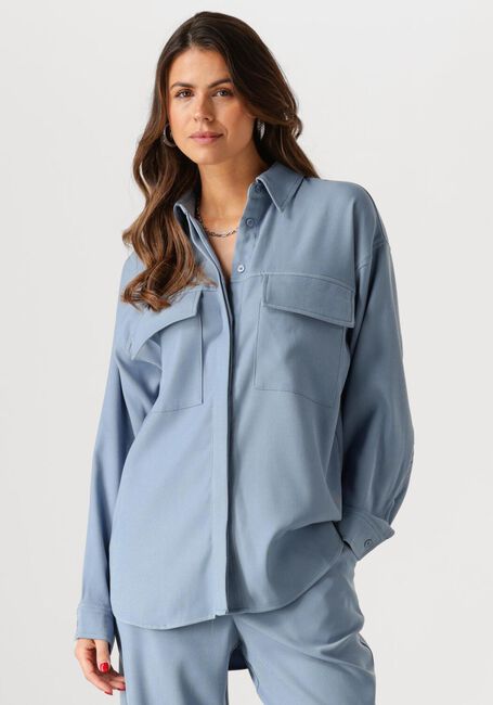 Blauwe MINUS Blouses LIVINA OVERSIZED SHIRT - large