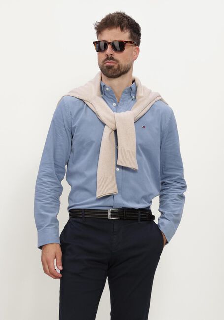 Blauwe TOMMY HILFIGER Casual overhemd SOLID CORDUROY RF SHIRT - large