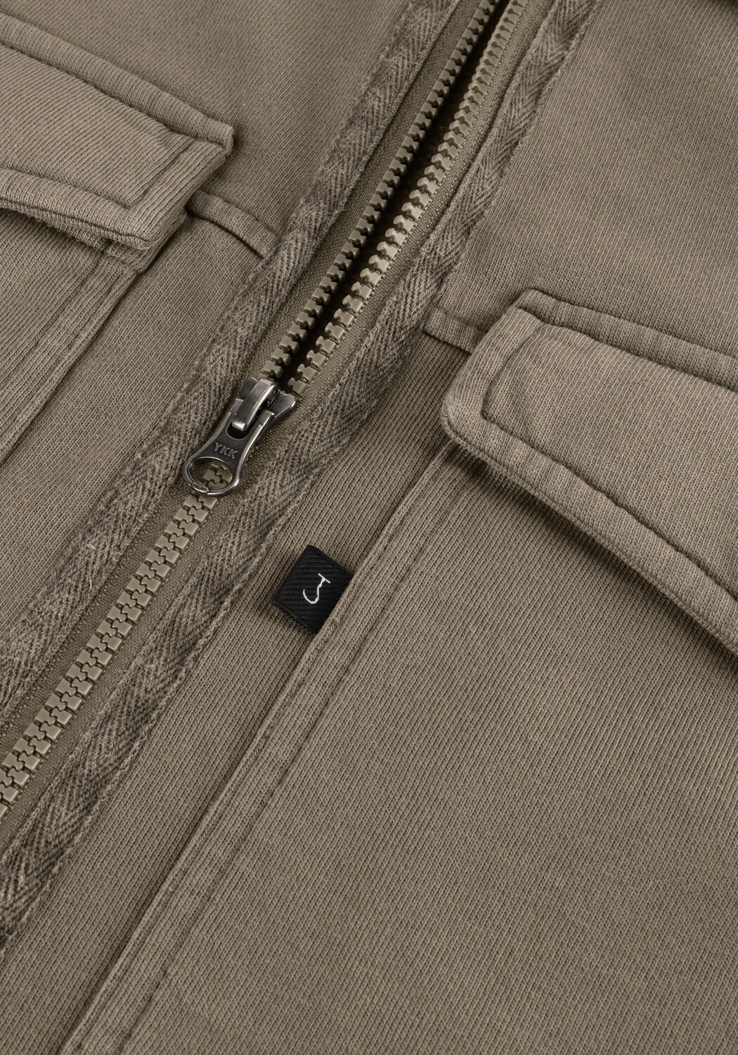 Olijf BUTCHER OF BLUE Overshirt PERRY ZIP OVERSHIRT - large