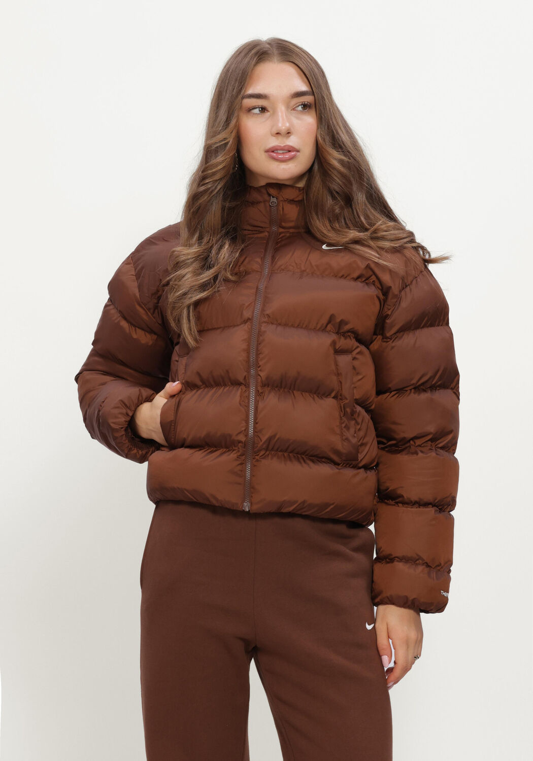 NIKE Dames Jassen Therma-fit Jack Voor Dames Bruin