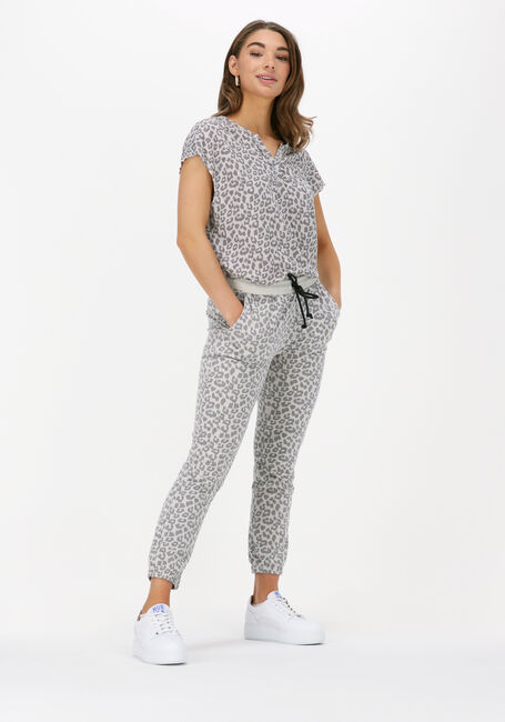 Grijze 10DAYS Top TEE LEOPARD - large