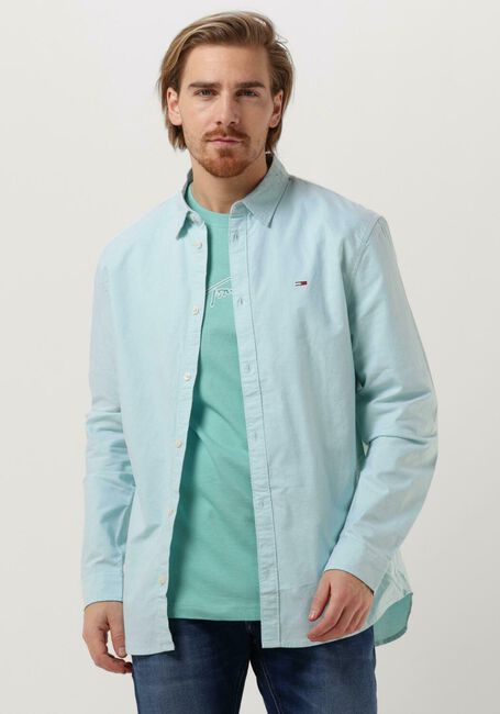 Lichtblauwe TOMMY JEANS Casual overhemd TJM CLASSIC OXFORD SHIRT - large
