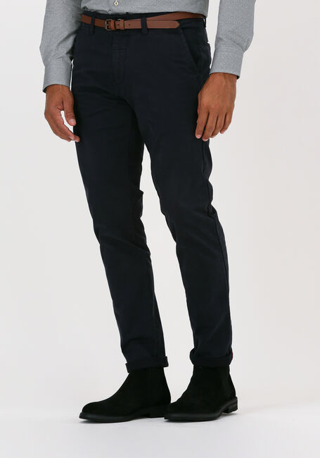 Donkerblauwe DSTREZZED Chino PRESLEY CHINO PANTS WITH BELT STRETCH TWILL - large