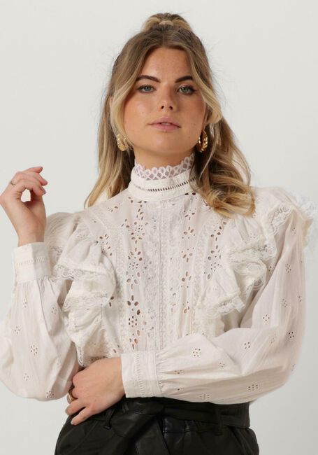 Witte Y.A.S. Blouses YASMOTANA LS HIGH NECK TOP S - large