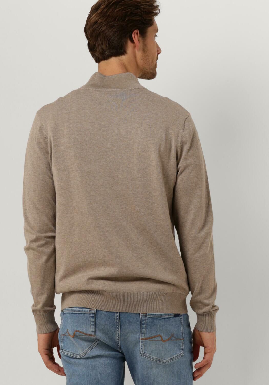 PROFUOMO Heren Truien & Vesten Pullover Half Zip Beige