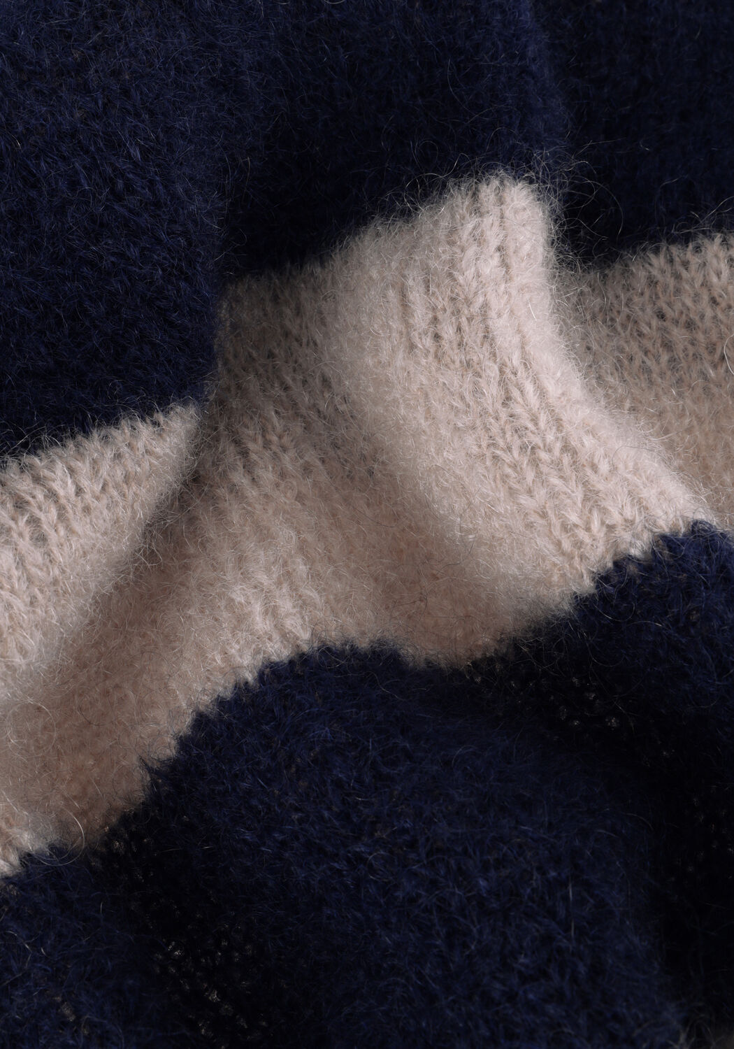 Donkerblauwe BY-BAR Trui SIAN STRIPE PULLOVER - large