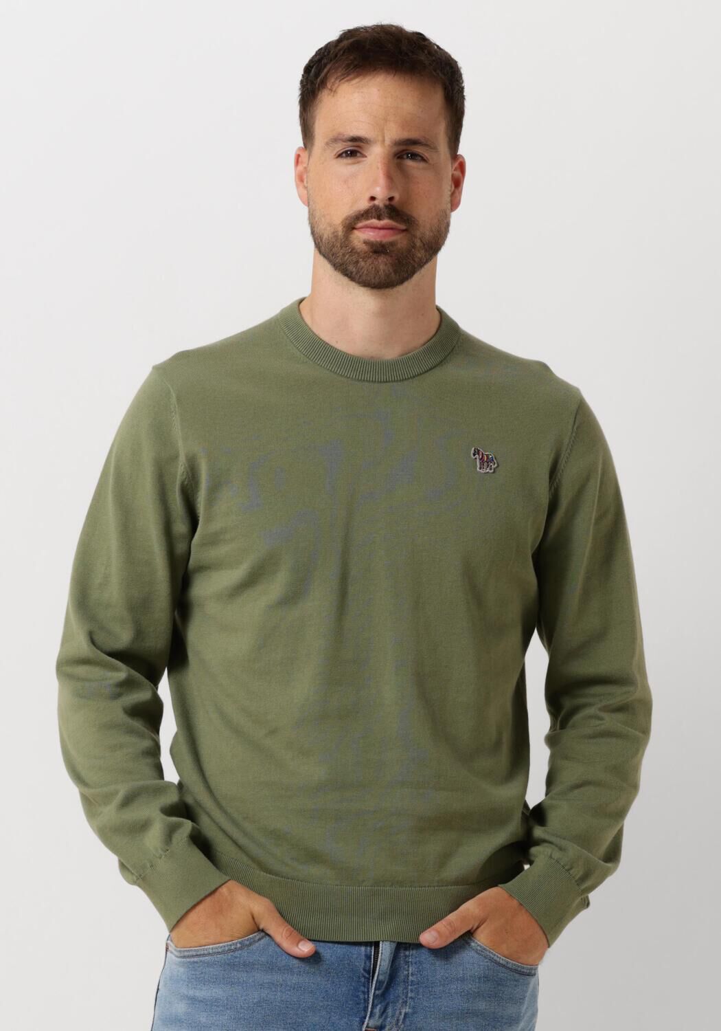PS PAUL SMITH Heren Truien Vesten Mens Sweater Crew Neck Zeb Bad Groen Kledingwinkel
