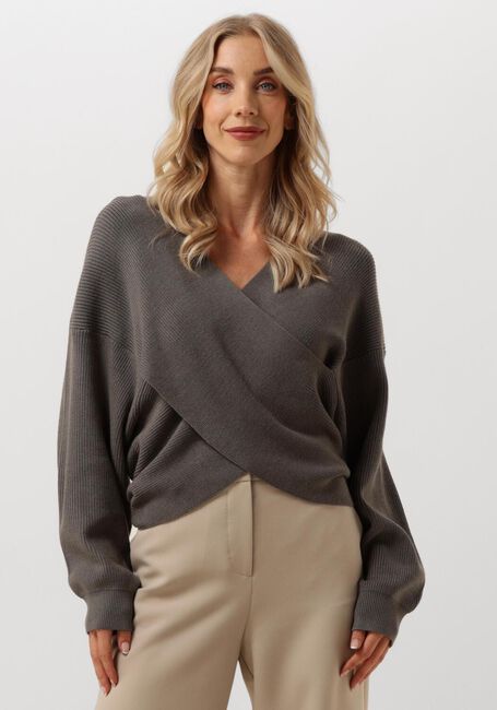 Groene MSCH COPENHAGEN Trui MSCHZINELLE RACHELLE WRAP PULLOVER - large