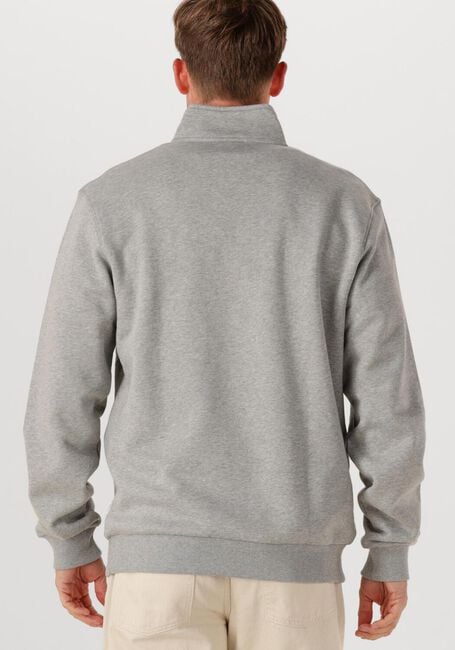 Grijze LES DEUX Sweater NORREGAARD TONAL HALF-ZIP SWEATSHIRT - large