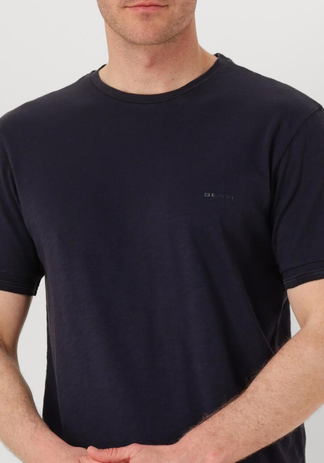 GENTI Heren Polo's & T-shirts T-shirt Ss J2007-1222 Donkerblauw
