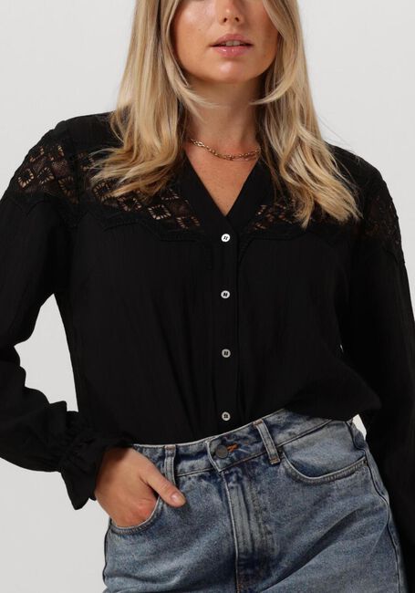 Zwarte CO'COUTURE Blouses SELMA ANGLE LACE SHIRT - large