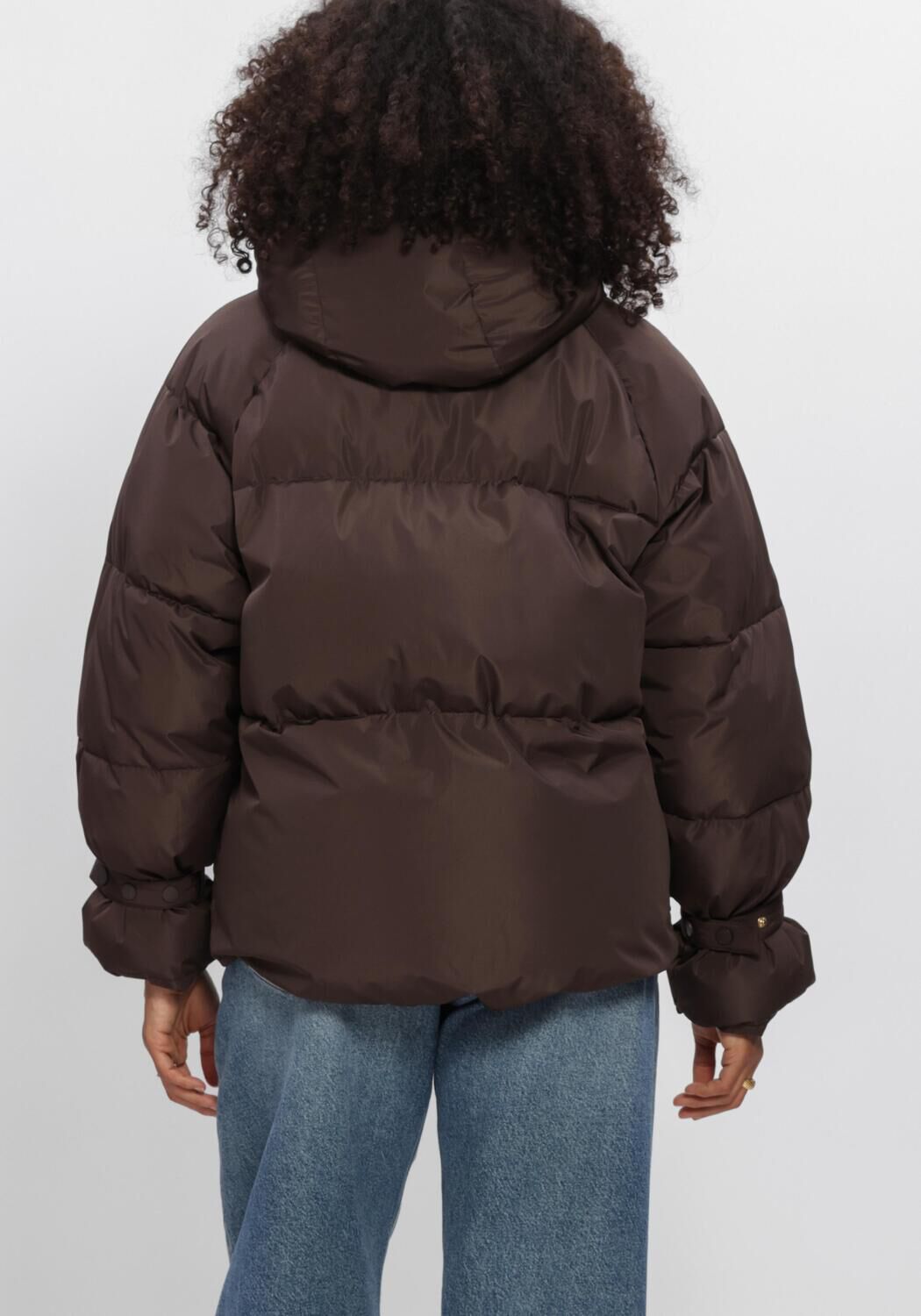 Bruine WITHBLACK Gewatteerde jas WBLKYLIE REAL DOWN JACKET - large