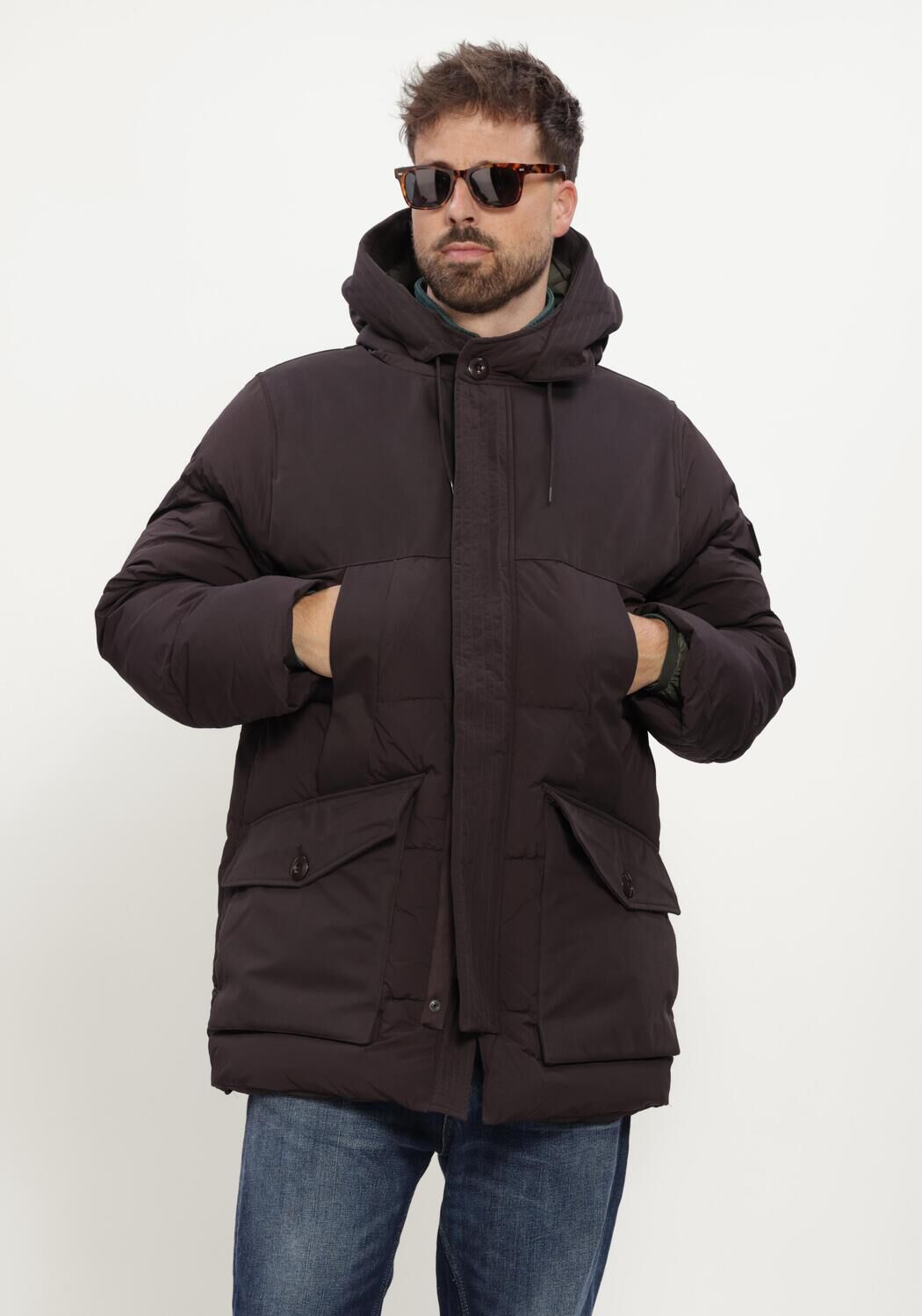 Bruine BUTCHER OF BLUE Winterjassen BARRETT PUFFER JACKET - large