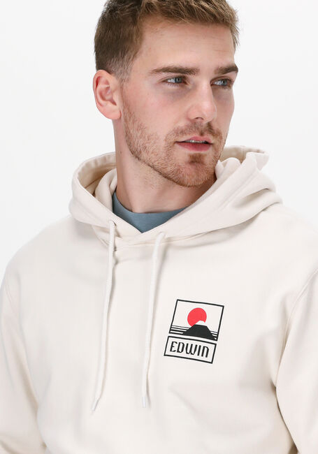 Witte EDWIN Sweater SUNSET ON MT FUIJ HOODIE SWEAT - large