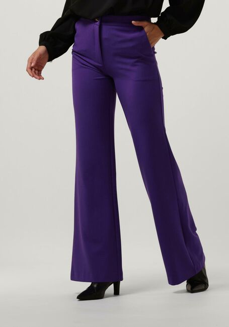 Paarse ACCESS Pantalon FLARE PANTS WITH METALLIC STUD D - large