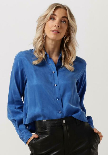 Blauwe VANILIA Blouses SHORT CUT SHIRT - large