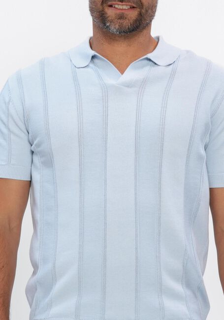 Lichtblauwe GENTILUOMO Polo POLO NO BUTTONS SS - large