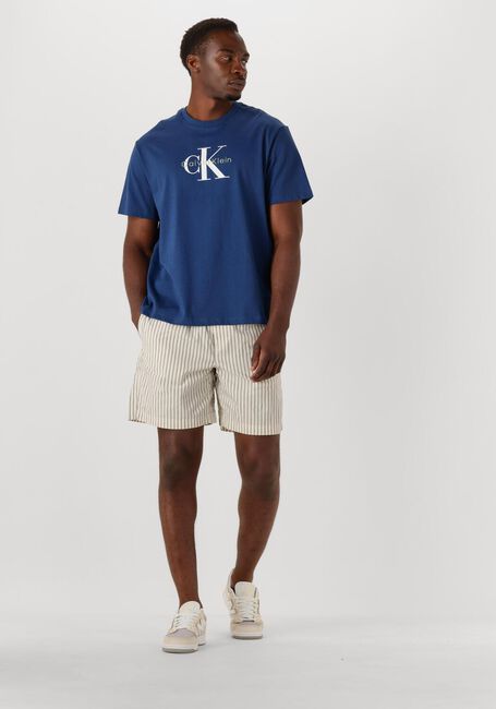 Blauwe CALVIN KLEIN T-shirt SS HERO MONOLOGO TEE 20S - large