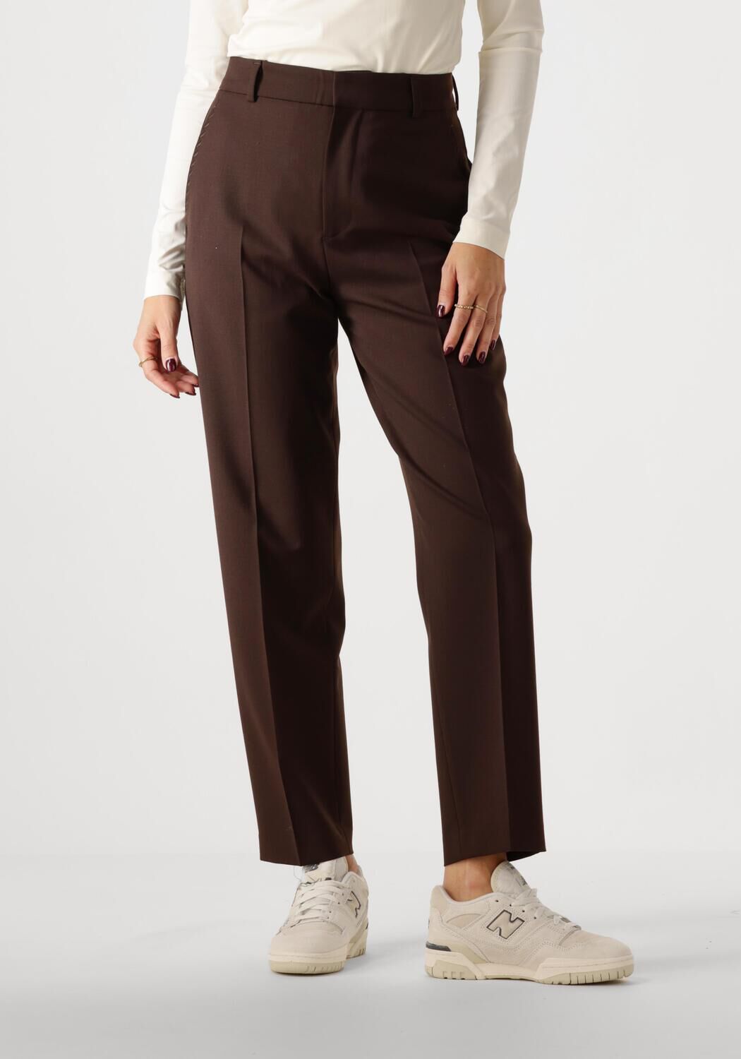 VANILIA Dames Broeken Decostitch Jeans Bruin