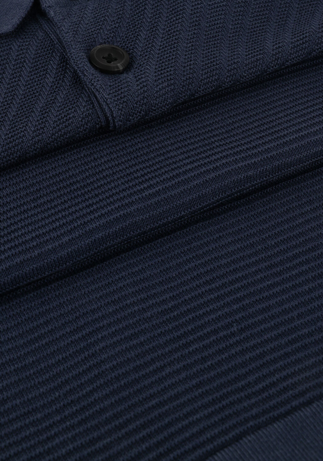 Donkerblauwe CAST IRON Polo SHORT SLEEVE POLO COTTON MODAL - large