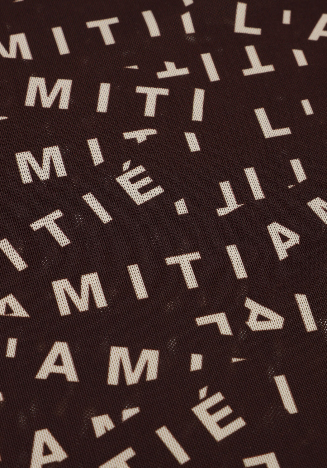 Bruine HAUTE L'AMITI&Eacute; Top L'AMITIE MESH LS O-NECK - large