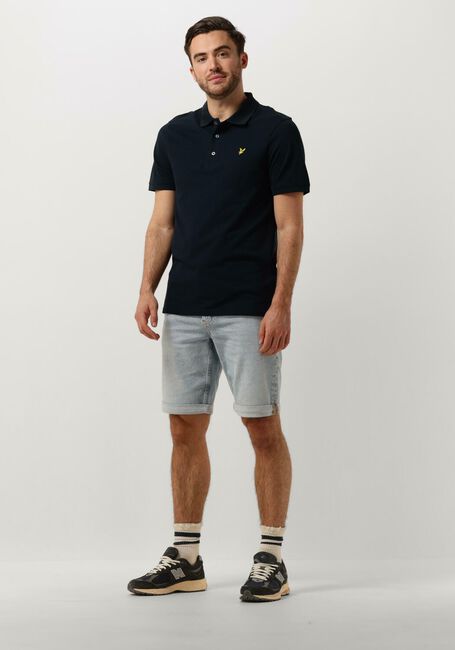 Donkerblauwe LYLE & SCOTT Polo PLAIN POLO SHIRT - large