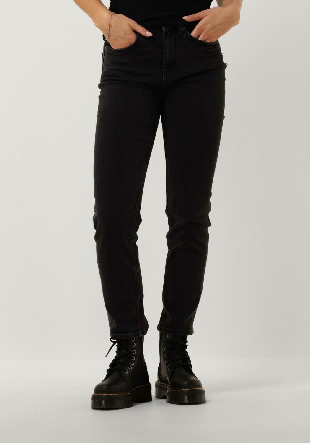 SCOTCH & SODA Dames Jeans High Five Slim Jeans Donkerblauw