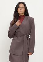 Bruine OBJECT Blazer OBJLISA LO L/S BELT BLAZER