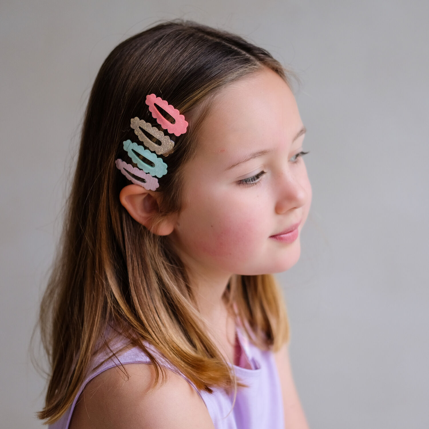 Multi Mimi & Lula Haaraccessoires SCALLOPED EDGE MINI CLIC CLACS - large