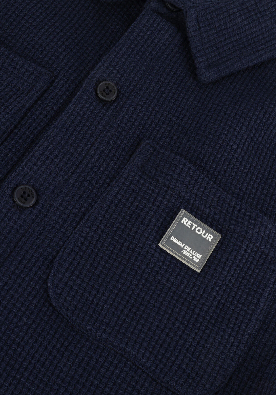 Donkerblauwe RETOUR Casual overhemd BRUNO - large